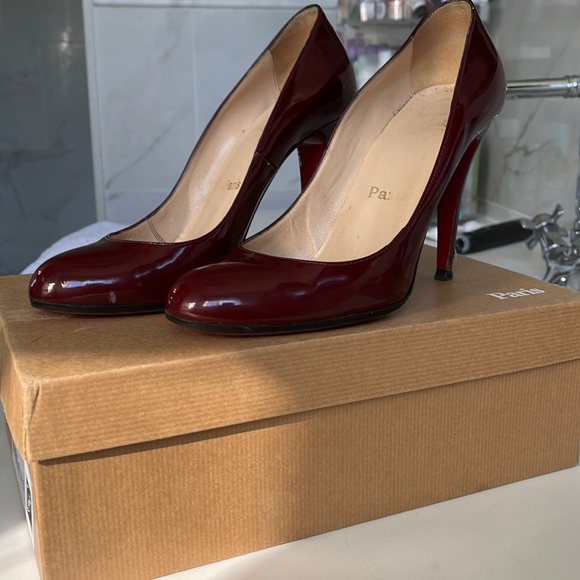 Burgundy Louboutin pumps AUTHENTIC - Picture 1 of 8
